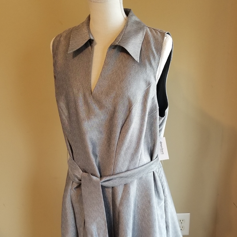 Elegant Gray Sleeveless Dress
